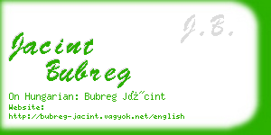 jacint bubreg business card